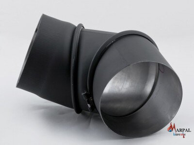 Kovo KRAUS koleno nastaviteľné dymové oceľové 0-90°(1,5mm / 2,0 mm)