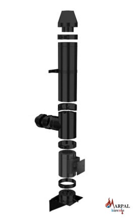 SADA pre trojvrstvový nerezový čierny komín Ø 120mm (0,8mm) 
